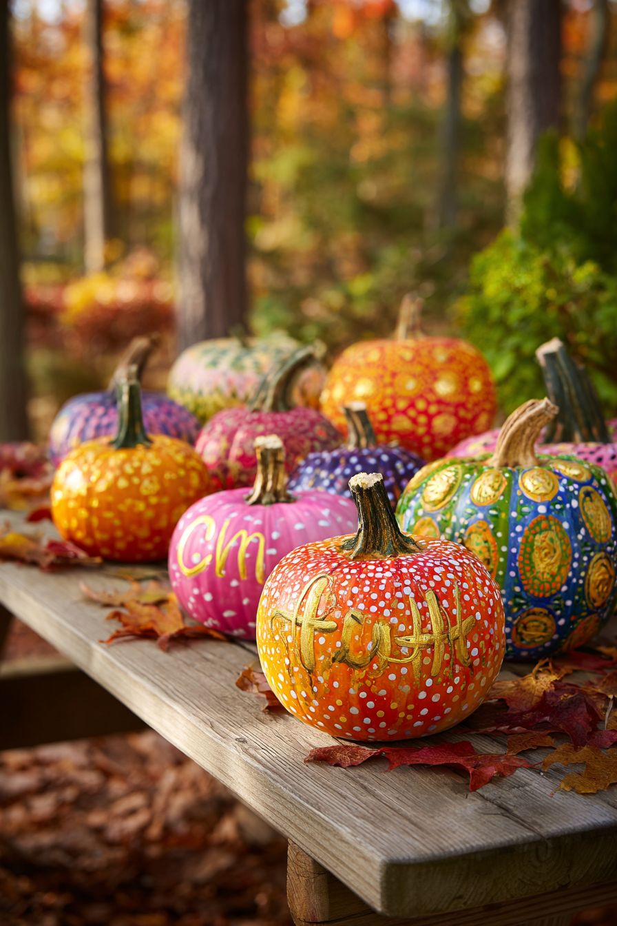 Personalize Pumpkins with Family Initials