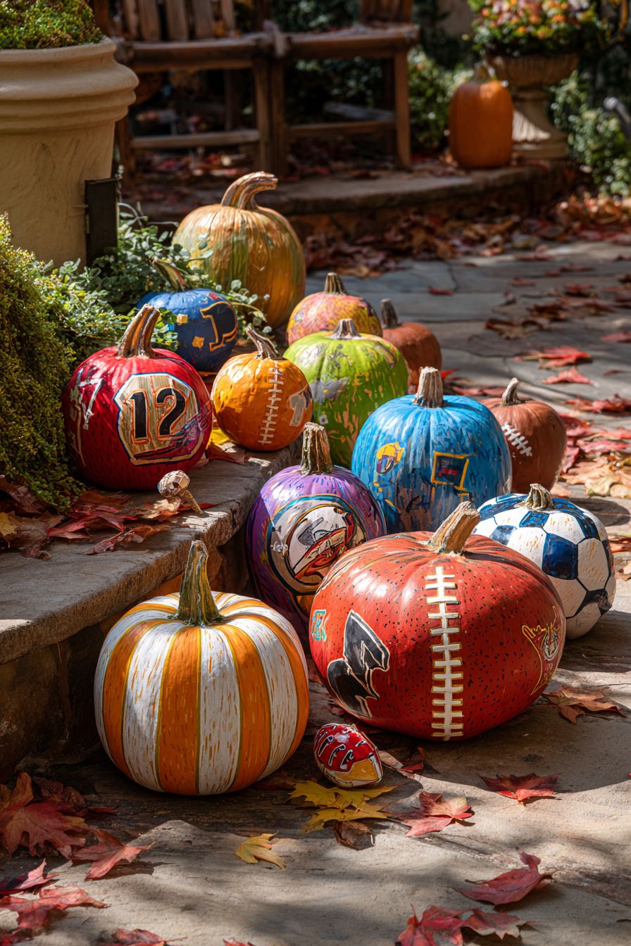 Make Sports Team Pumpkins with Fan Pride