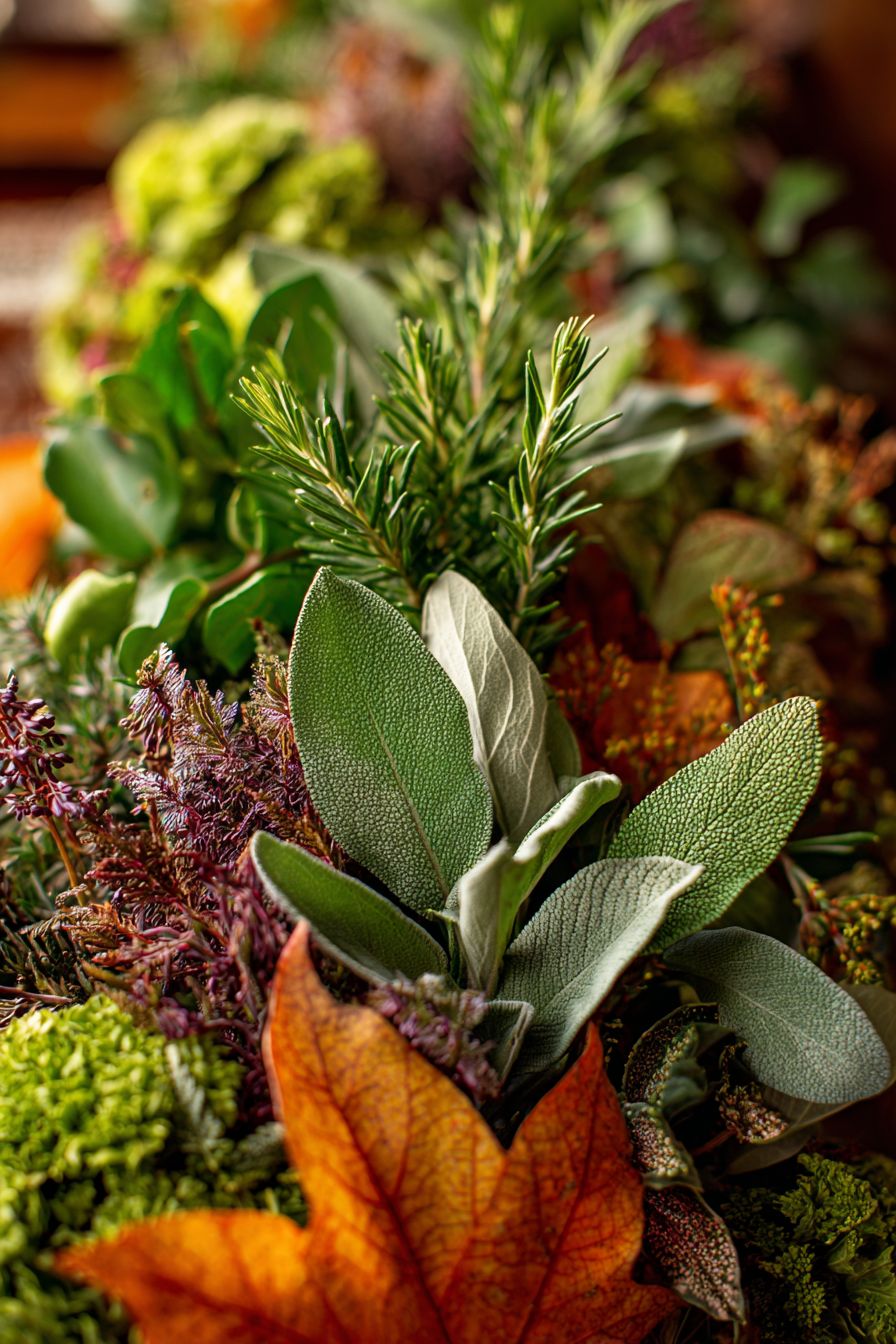 Display Seasonal Herbs and Greens