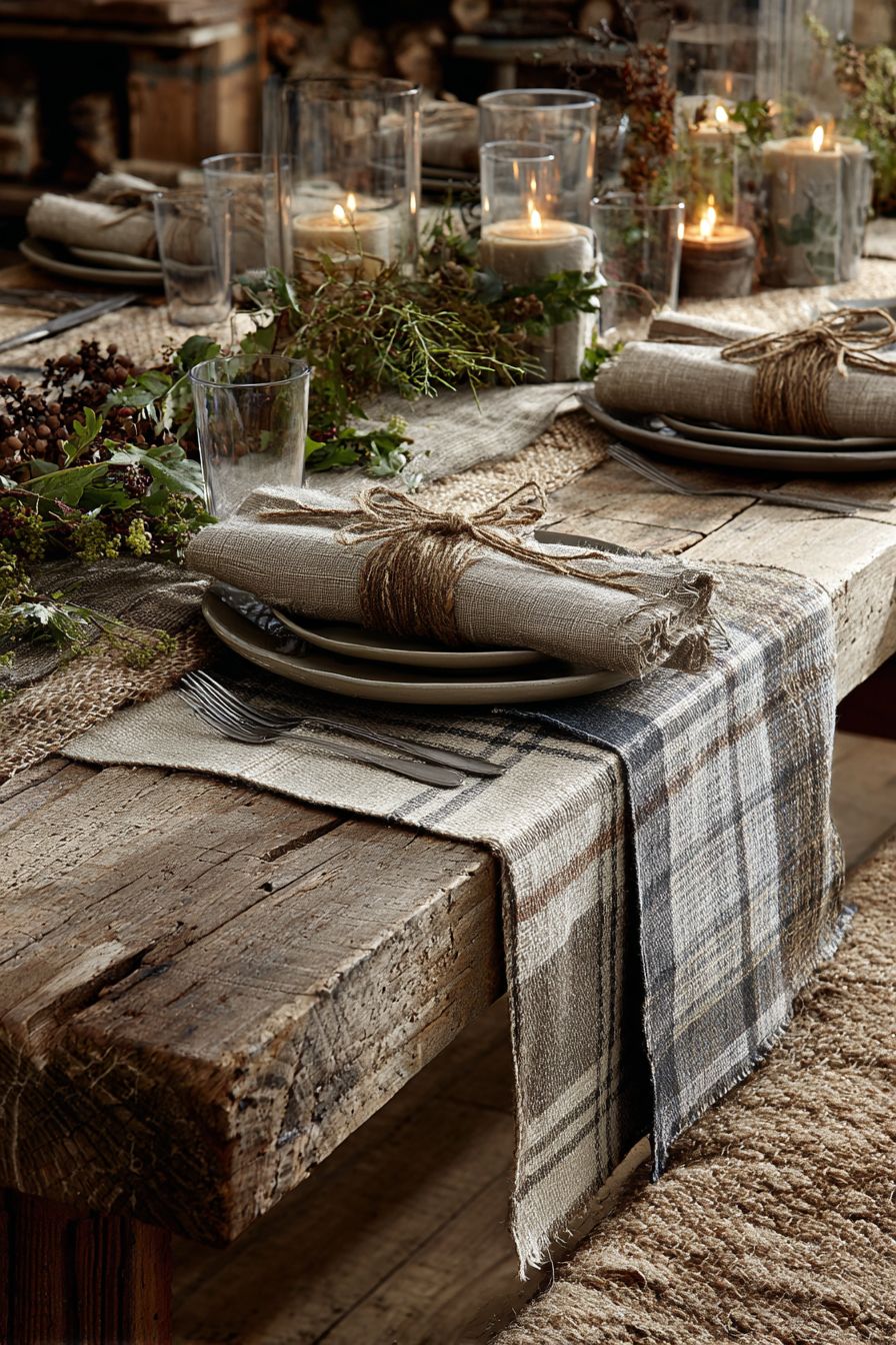 Rustic Charm with Twine and Fabric