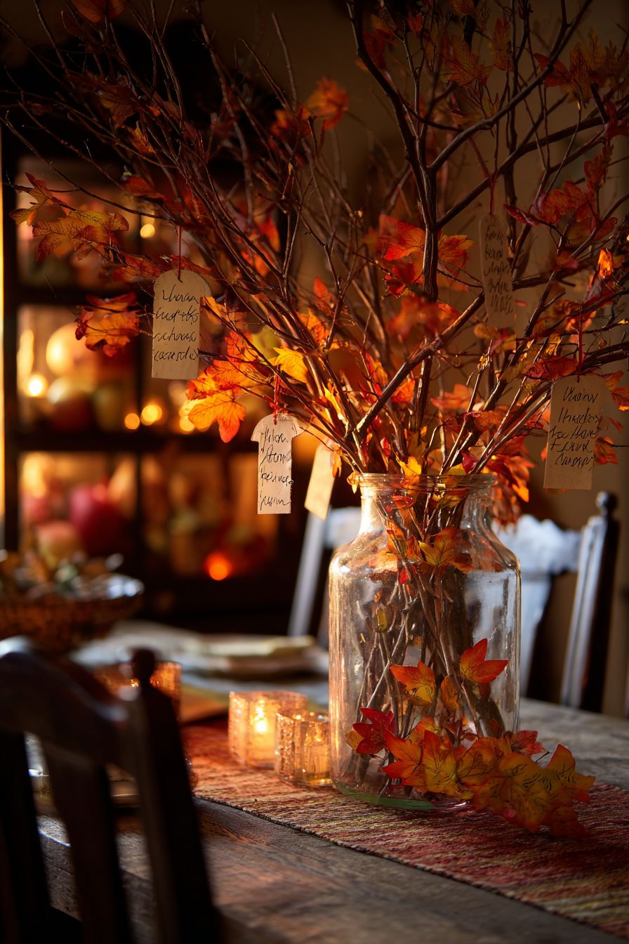 Organize a Gratitude Tree Display