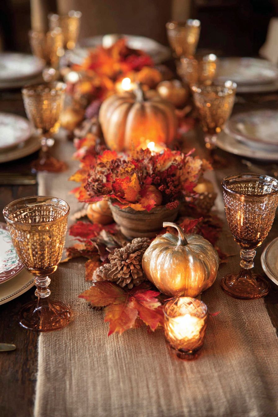 Organize a Table Runner with Burlap
