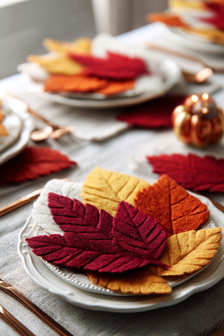 Cut Out Leaf Silhouettes for Plates