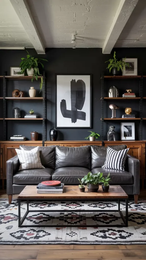 Masculine Apartment Living Room Design