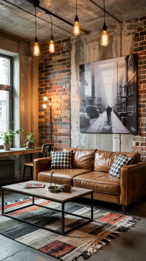 Industrial Apartment Living Room Design