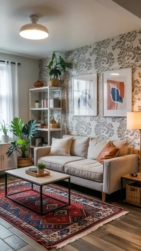 Renter-Friendly Apartment Living Room Design