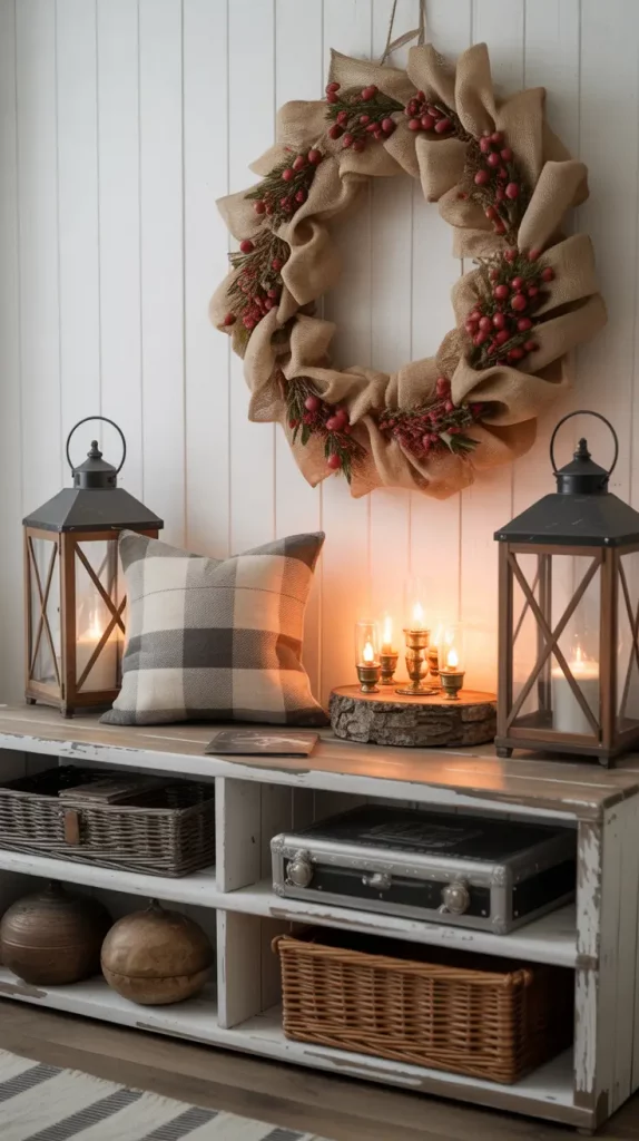 Country Style Primitive Christmas Wreath