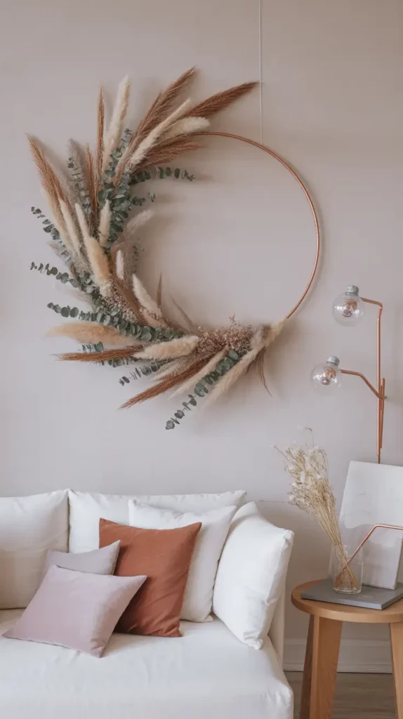 Asymmetrical Modern Christmas Wreath