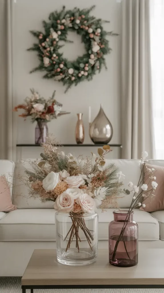 Elegant Floral Christmas Wreath