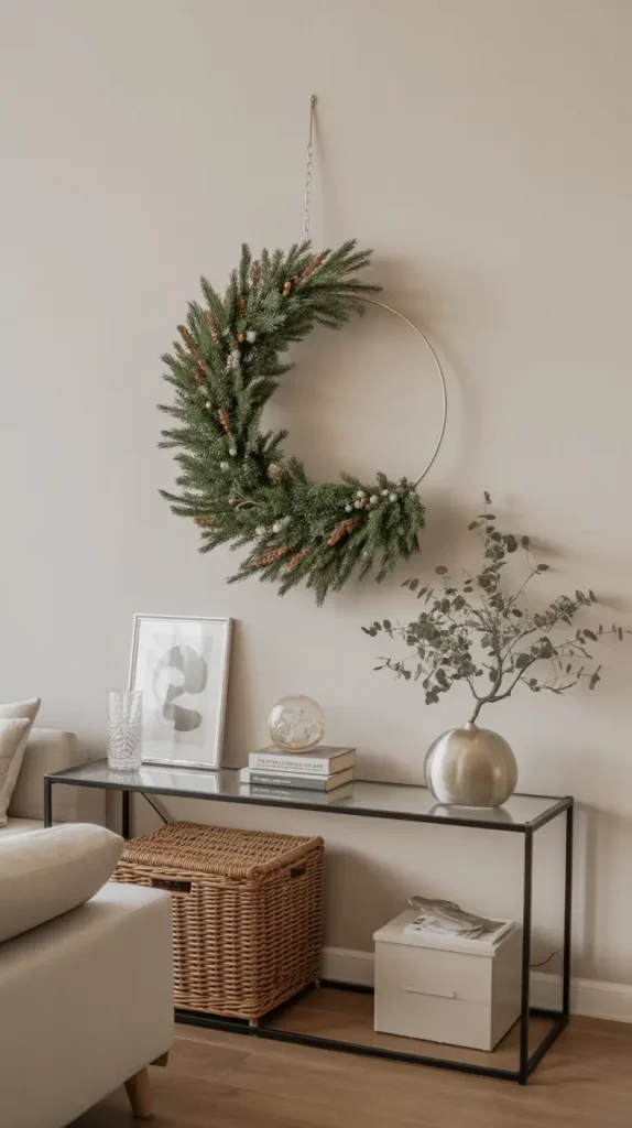 Asymmetrical Modern Christmas Wreath
