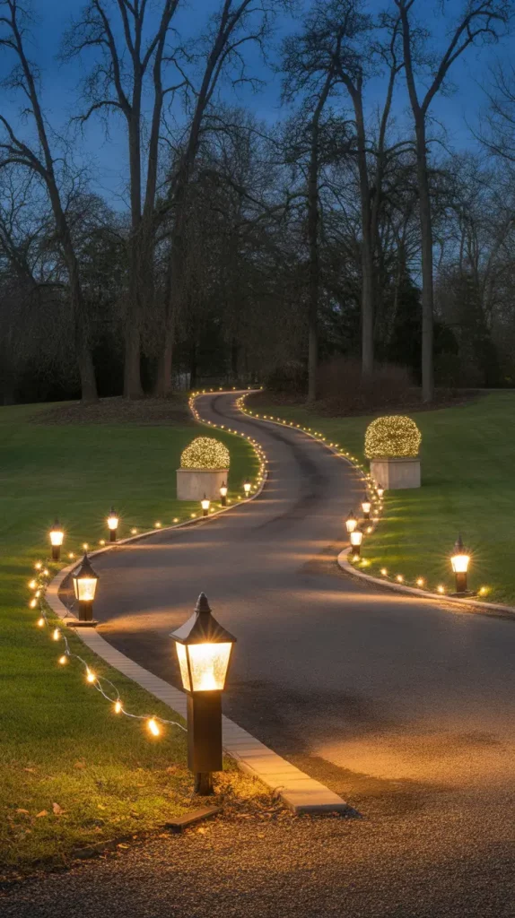 Driveway Christmas Pathway Lighting Ideas