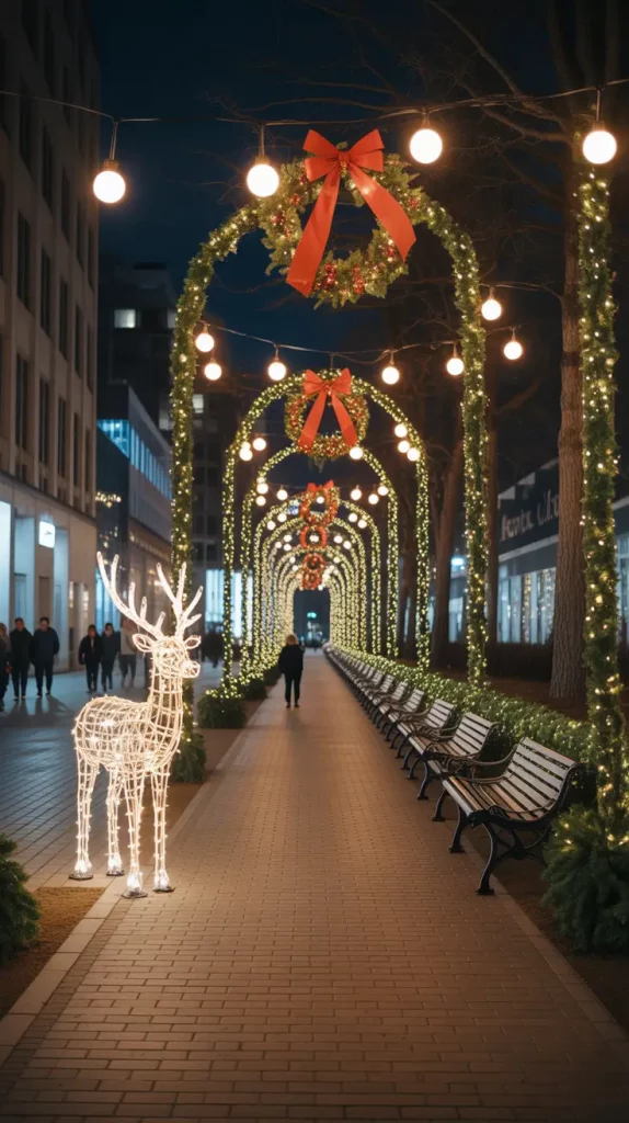 Combining Christmas Pathway Lights with Decorations