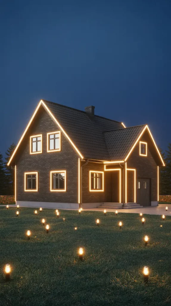 Architectural Lighting on Home Exterior