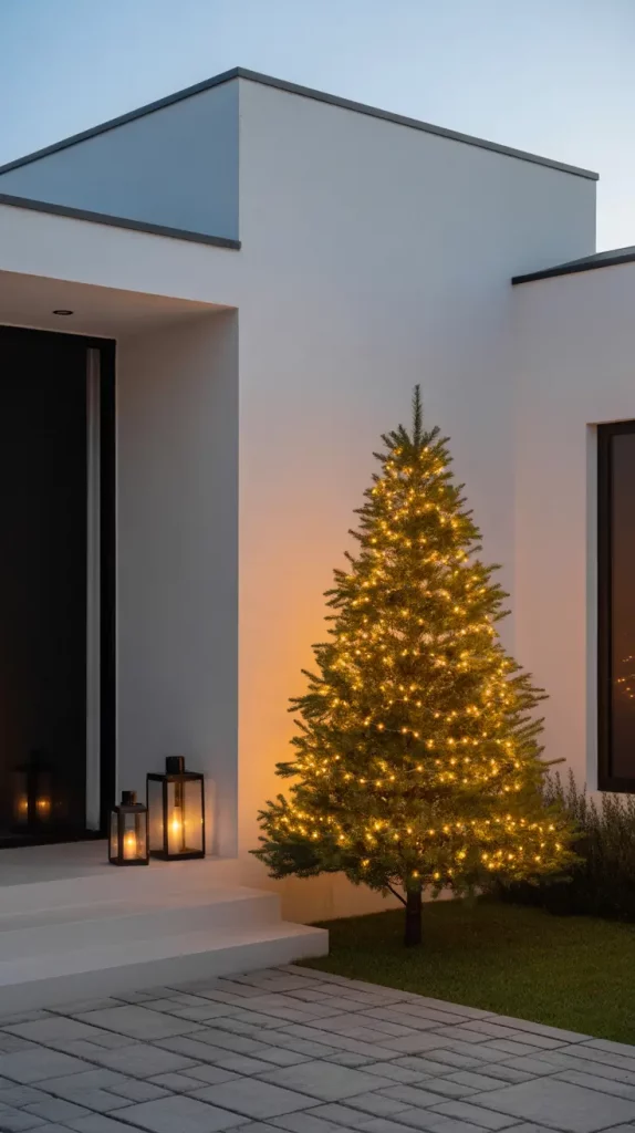 Minimalist Outdoor Holiday Lighting