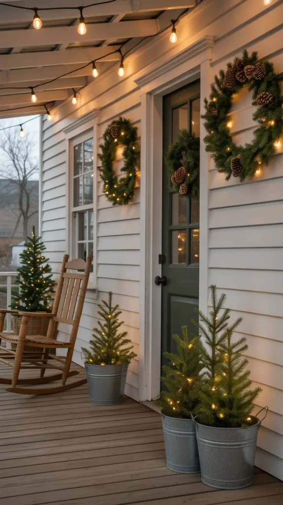 Rustic Farmhouse Christmas Lighting
