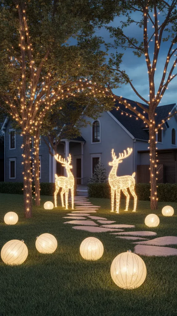 Fairy Lights Draped Over Gazebo