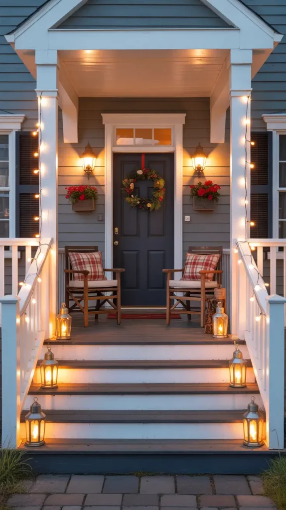 Cozy Front Porch Holiday Setup