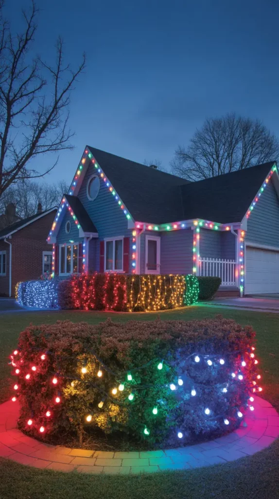 Color-Zoned Outdoor Christmas Lighting