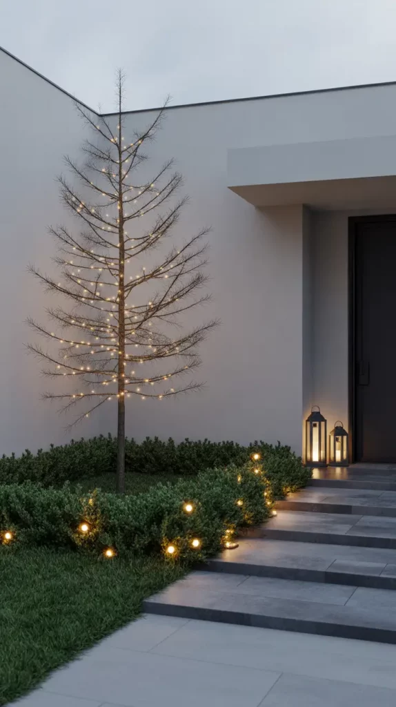 Minimalist Front Yard Lighting