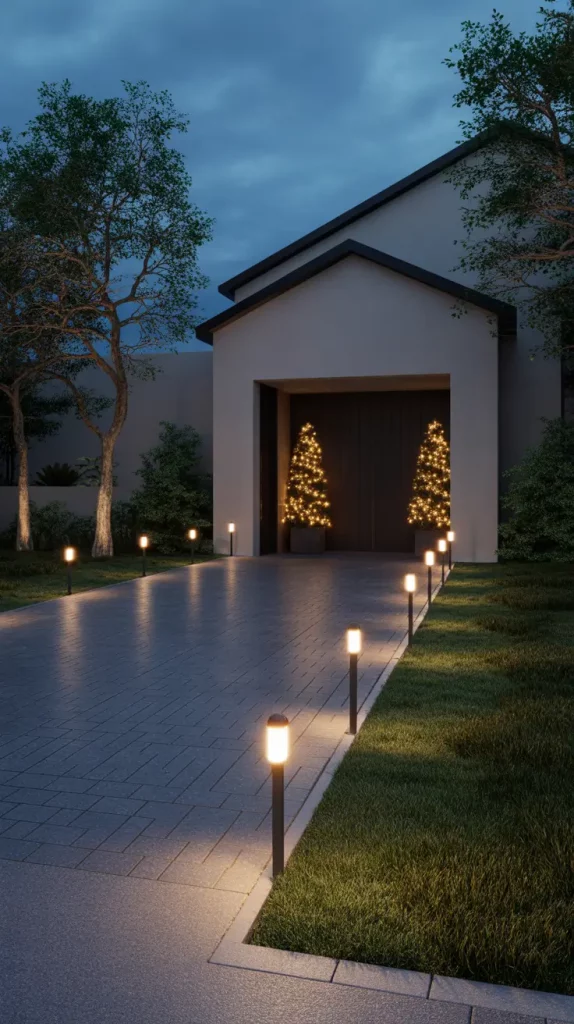Driveway with Luminous Balls
