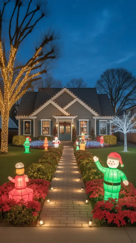 Show-Stopping Front Yard Christmas Display
