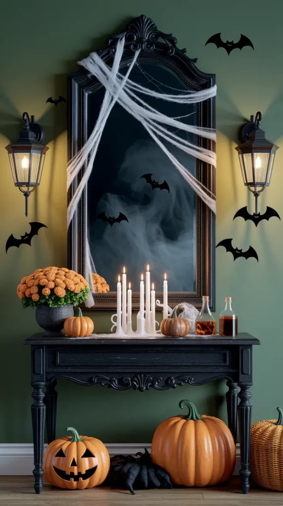Mirror-Based Indoor Halloween Decor