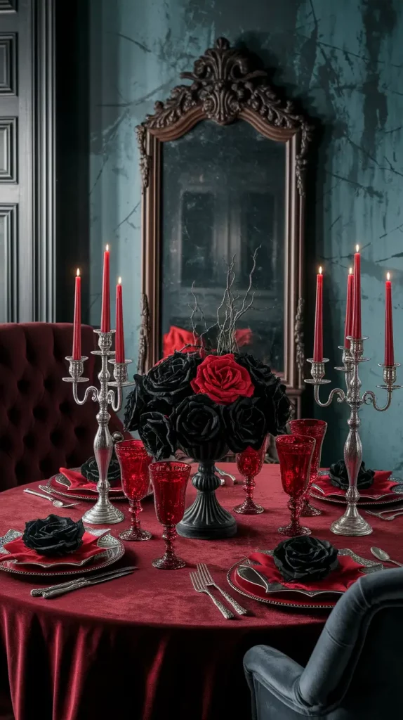 Vampire-Inspired Indoor Halloween Decor