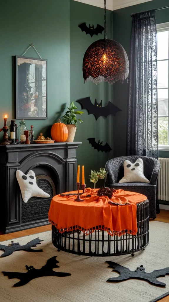 Fabric-Based Indoor Halloween Decor
