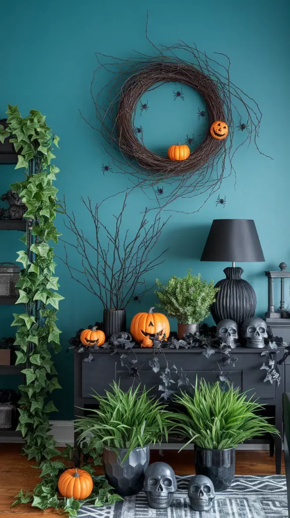 Nature-Inspired Indoor Halloween Decor