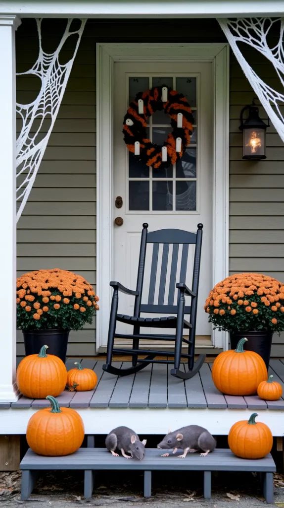 Budget-friendly spooky porch with DIY decorations