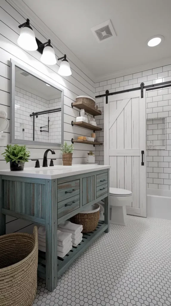 Cozy Farmhouse Bathroom
