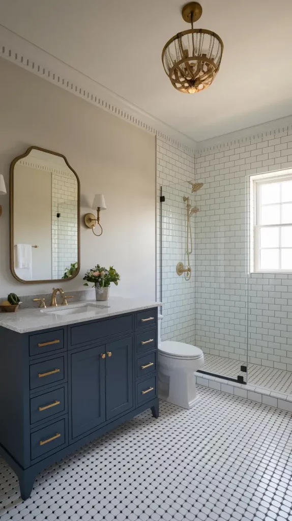 Balanced Transitional Bathroom