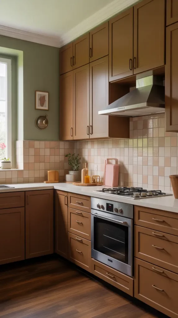 Brown Cabinets Color Pairings