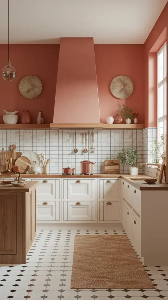 Warm Pink Kitchen Colors