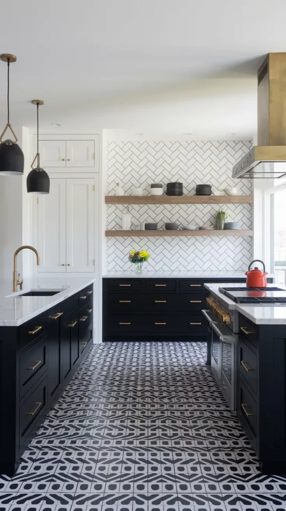 Black and White Kitchen Colors