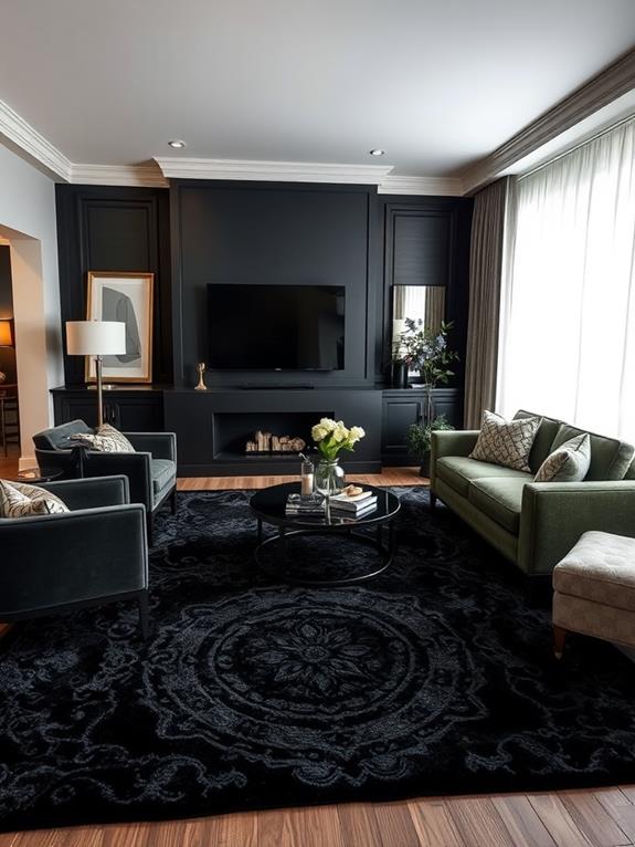 stylish ebony area rugs