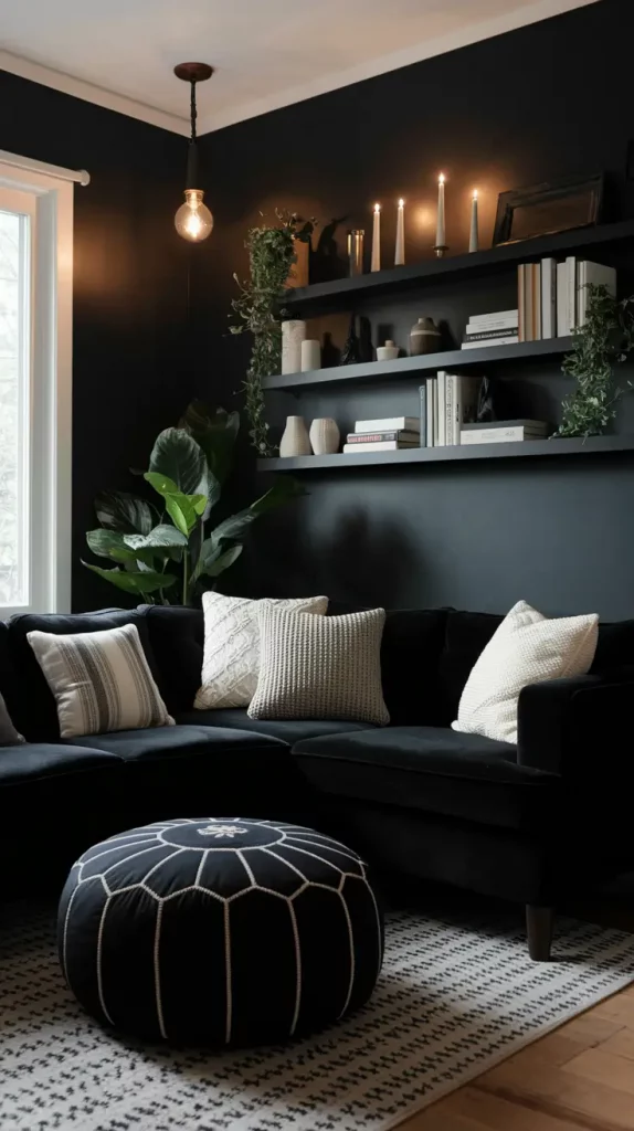 30 Black Living Room Ideas To Style A Modern, Cozy, And Bold Space