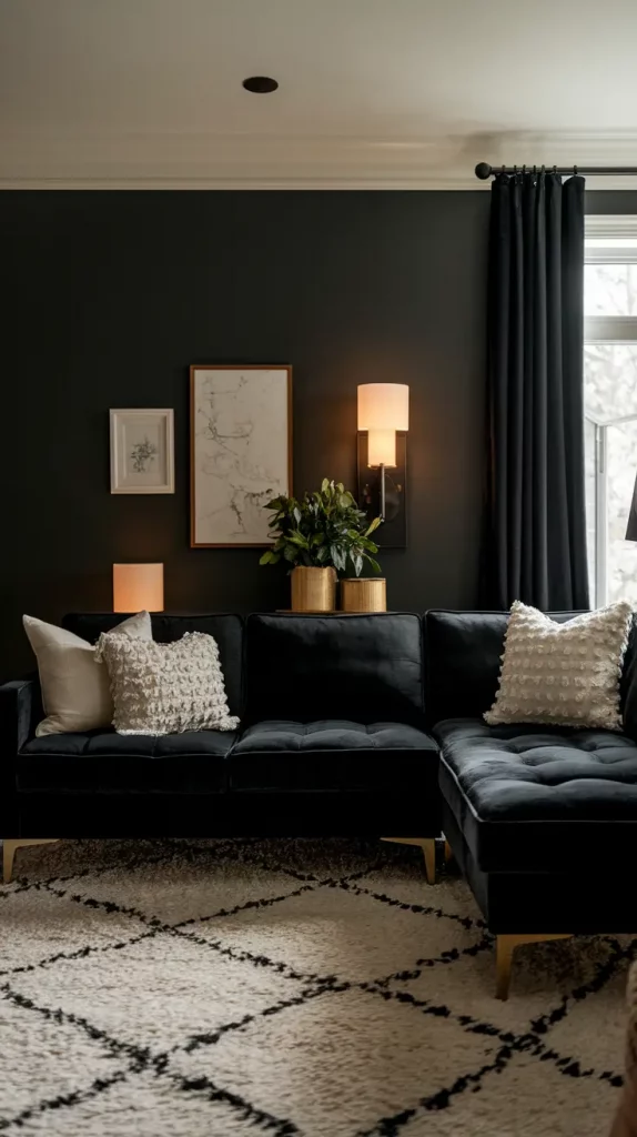 30 Black Living Room Ideas To Style A Modern, Cozy, And Bold Space