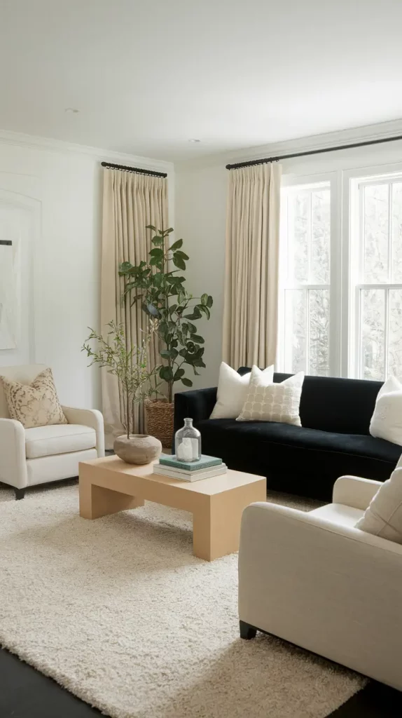 30 Black Living Room Ideas To Style A Modern, Cozy, And Bold Space