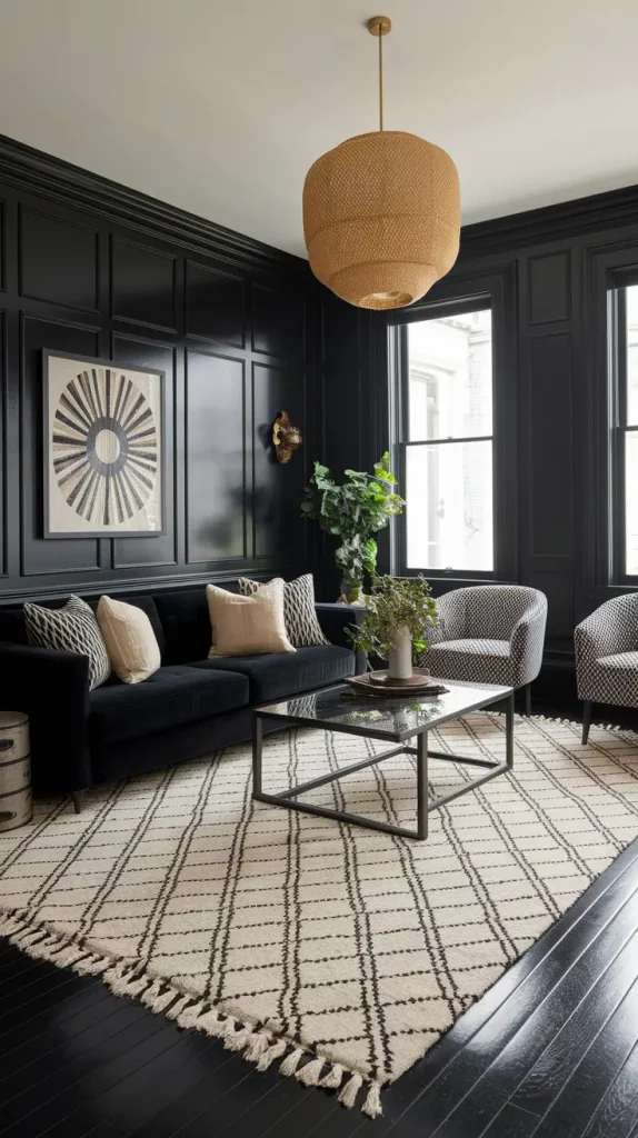 30 Black Living Room Ideas To Style A Modern, Cozy, And Bold Space