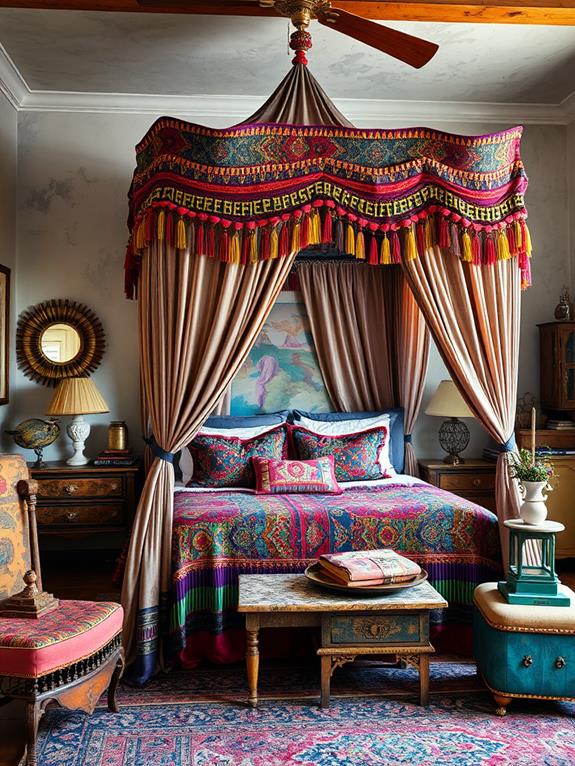 elegant fabric bed canopy