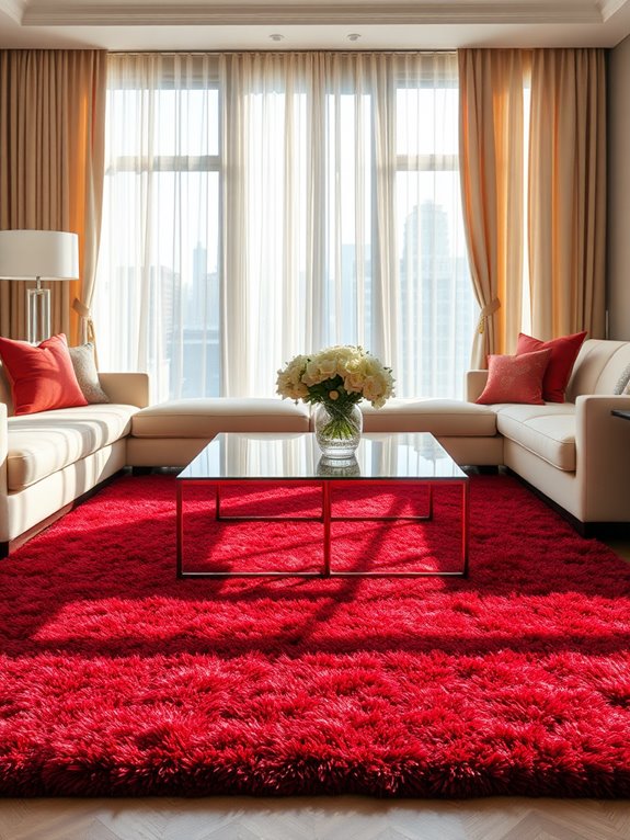 vibrant cherry red rugs