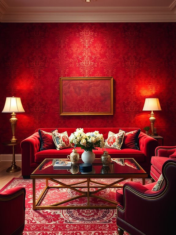 vibrant floral wallpaper design