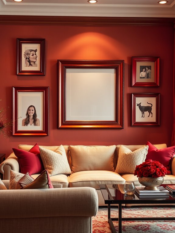 vibrant cherry red frames