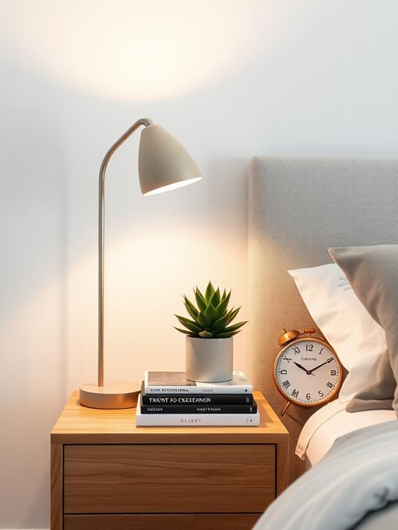 clutter free bedside spaces