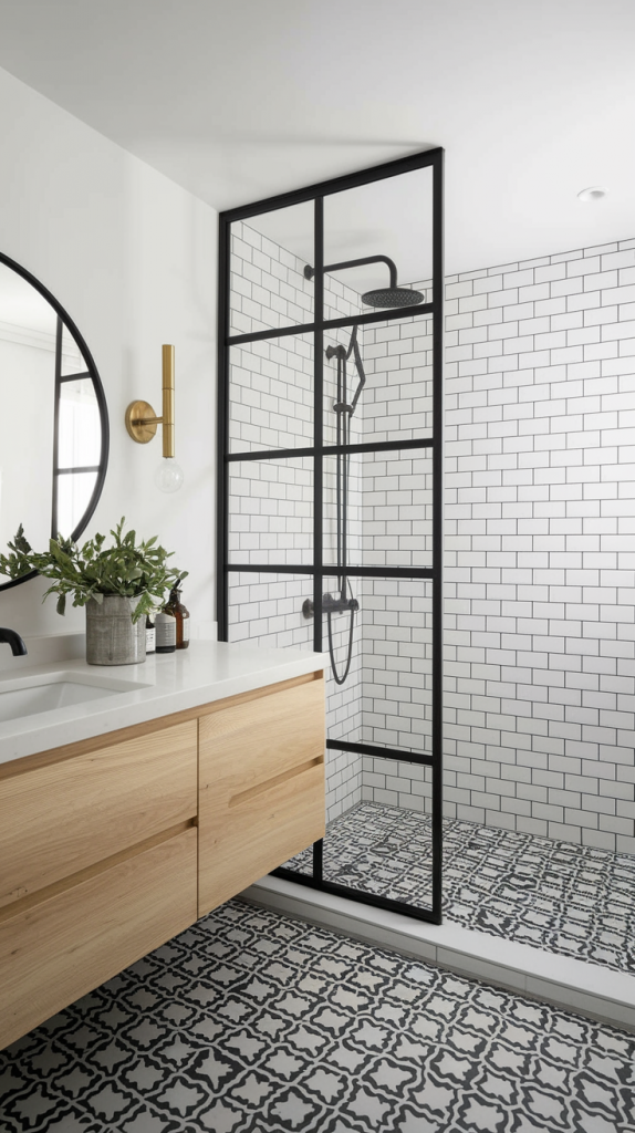 Modern Black Shower Design