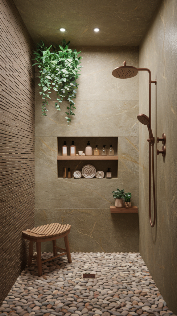 Natural Material Shower
