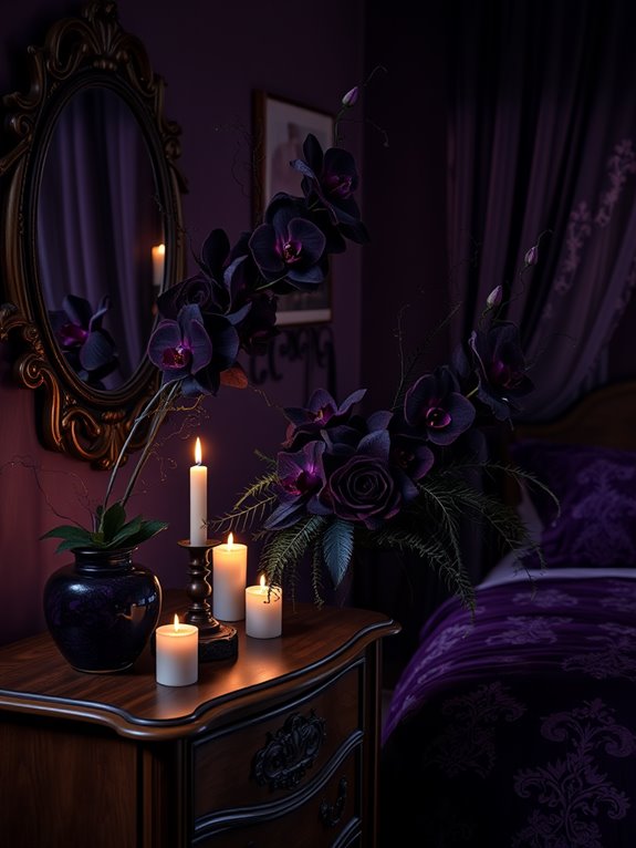 elegant dark floral designs