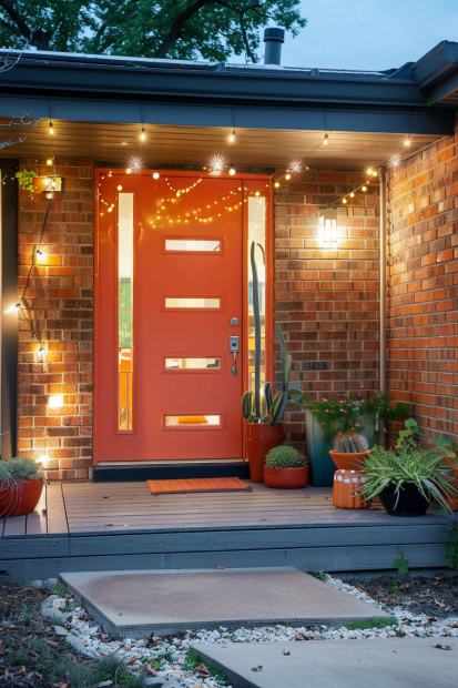 Coral door with modern design