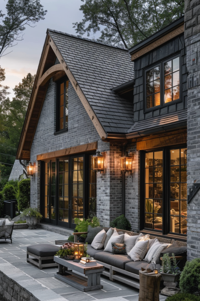 Rustic Gray Brick Cottage